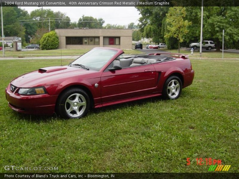 40th Anniversary Crimson Red Metallic / Medium Graphite 2004 Ford Mustang V6 Convertible