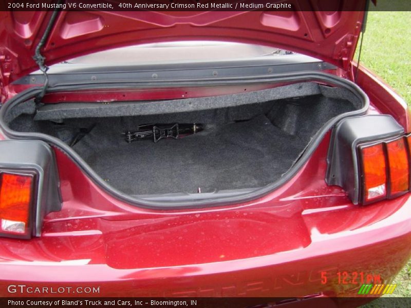 40th Anniversary Crimson Red Metallic / Medium Graphite 2004 Ford Mustang V6 Convertible