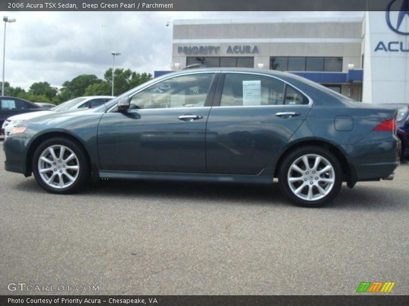 Deep Green Pearl / Parchment 2006 Acura TSX Sedan