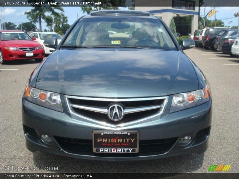 Deep Green Pearl / Parchment 2006 Acura TSX Sedan