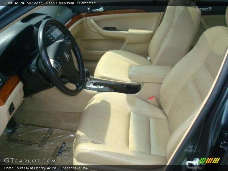 Deep Green Pearl / Parchment 2006 Acura TSX Sedan