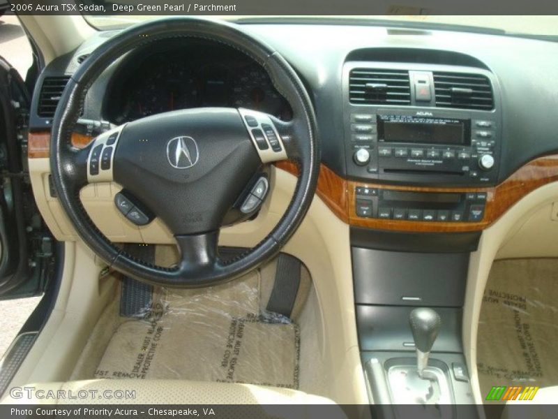 Deep Green Pearl / Parchment 2006 Acura TSX Sedan