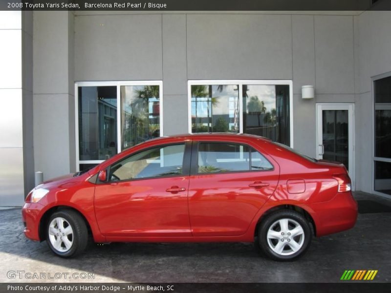 Barcelona Red Pearl / Bisque 2008 Toyota Yaris Sedan