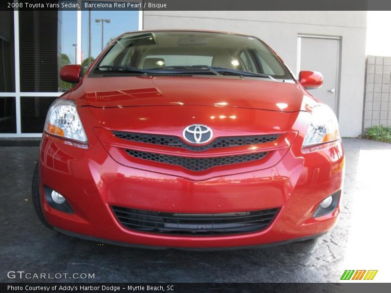 Barcelona Red Pearl / Bisque 2008 Toyota Yaris Sedan