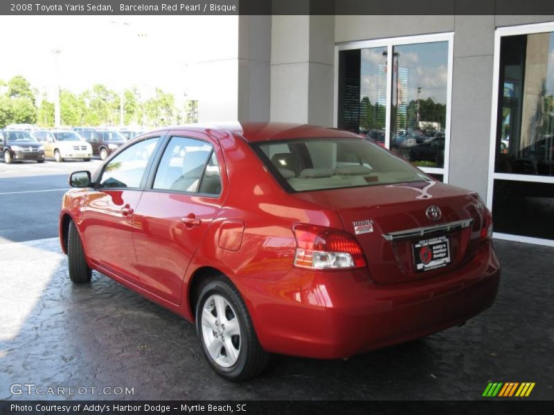 Barcelona Red Pearl / Bisque 2008 Toyota Yaris Sedan