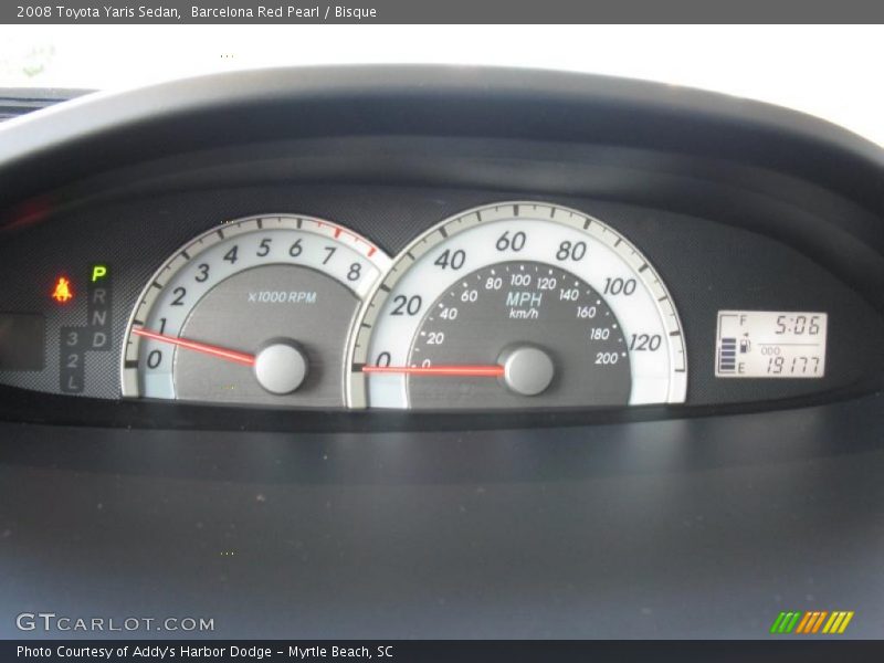 Barcelona Red Pearl / Bisque 2008 Toyota Yaris Sedan