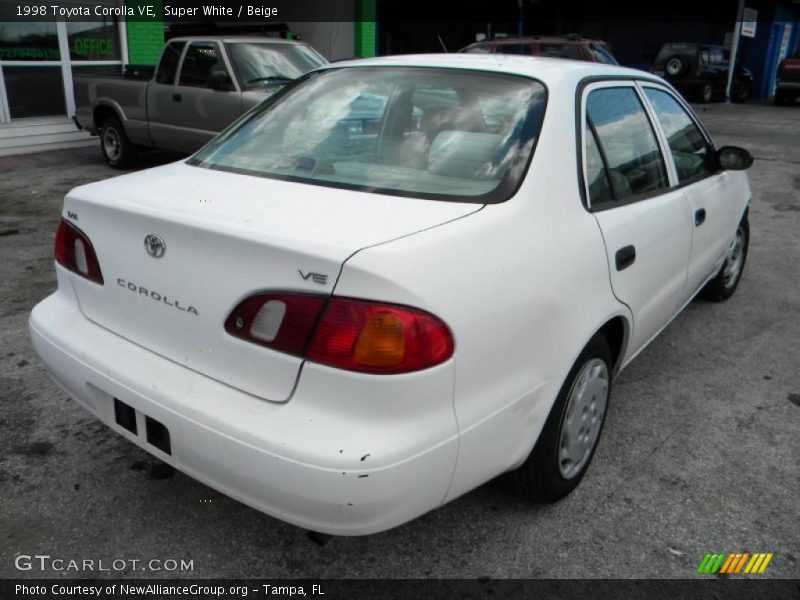 Super White / Beige 1998 Toyota Corolla VE