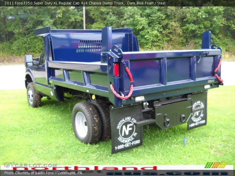 Dark Blue Pearl / Steel 2011 Ford F350 Super Duty XL Regular Cab 4x4 Chassis Dump Truck