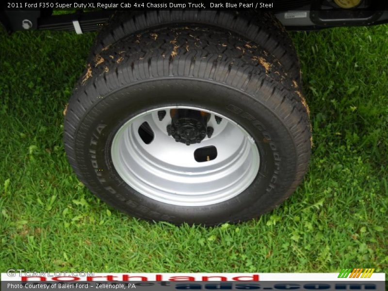 Dark Blue Pearl / Steel 2011 Ford F350 Super Duty XL Regular Cab 4x4 Chassis Dump Truck