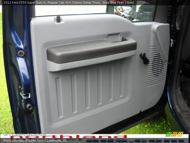 Dark Blue Pearl / Steel 2011 Ford F350 Super Duty XL Regular Cab 4x4 Chassis Dump Truck