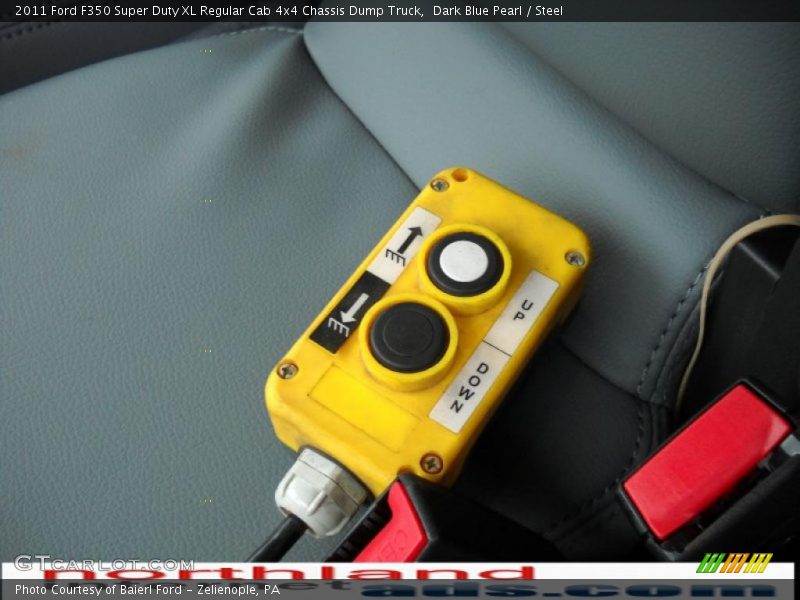 Dark Blue Pearl / Steel 2011 Ford F350 Super Duty XL Regular Cab 4x4 Chassis Dump Truck