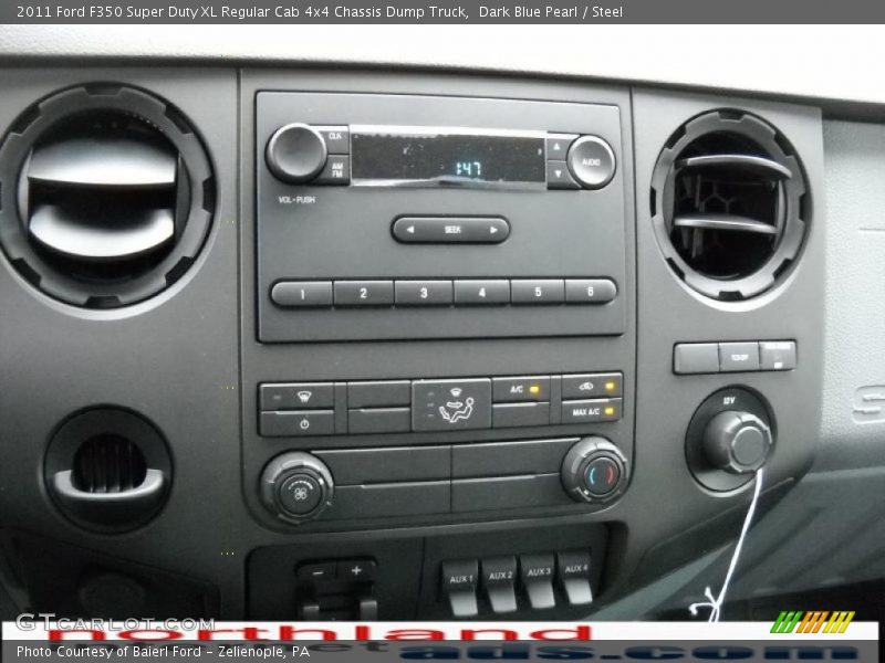 Dark Blue Pearl / Steel 2011 Ford F350 Super Duty XL Regular Cab 4x4 Chassis Dump Truck