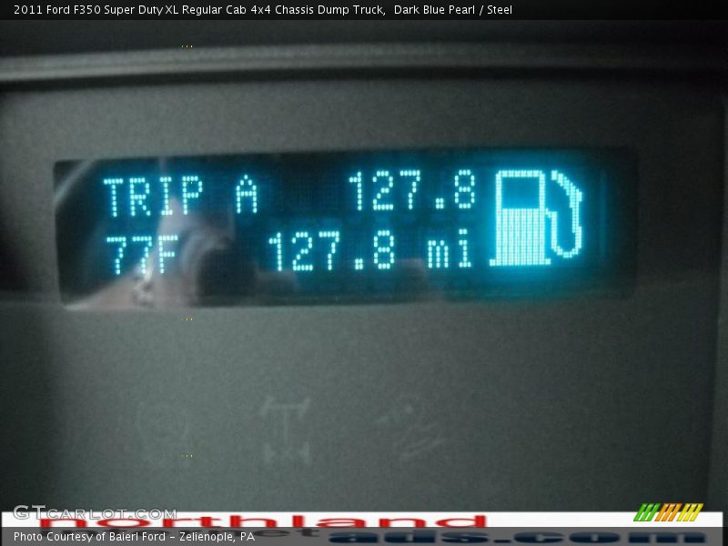 Dark Blue Pearl / Steel 2011 Ford F350 Super Duty XL Regular Cab 4x4 Chassis Dump Truck