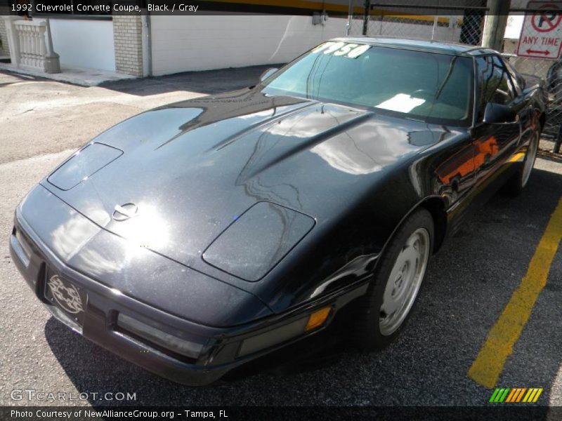 Black / Gray 1992 Chevrolet Corvette Coupe