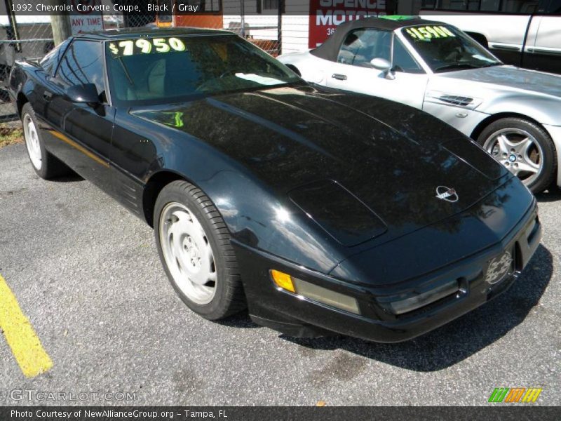 Black / Gray 1992 Chevrolet Corvette Coupe