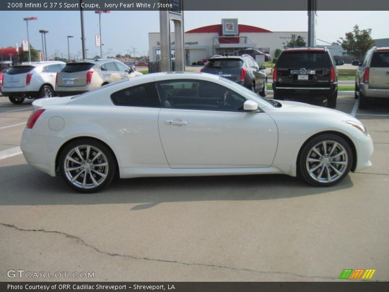 Ivory Pearl White / Stone 2008 Infiniti G 37 S Sport Coupe