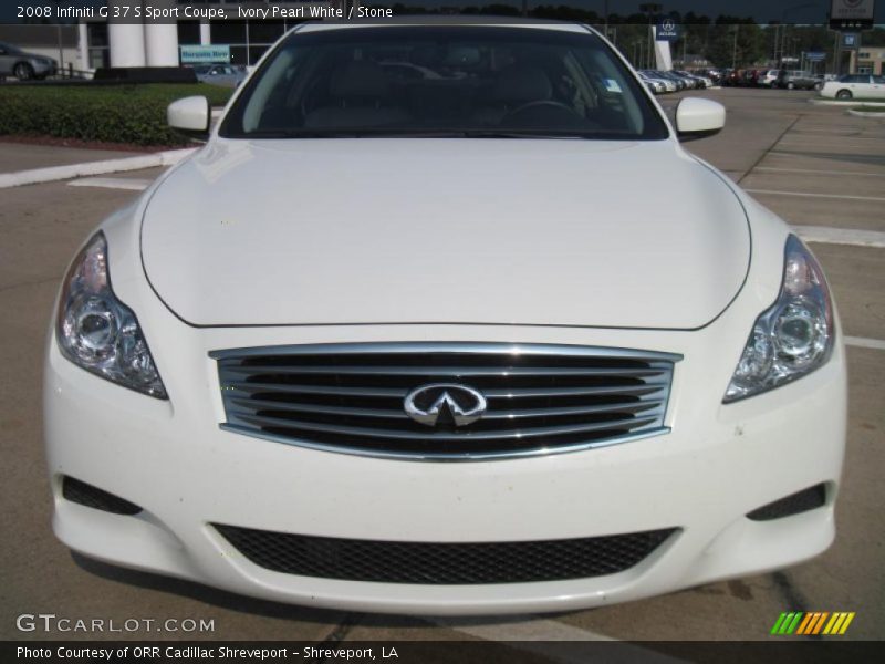 Ivory Pearl White / Stone 2008 Infiniti G 37 S Sport Coupe