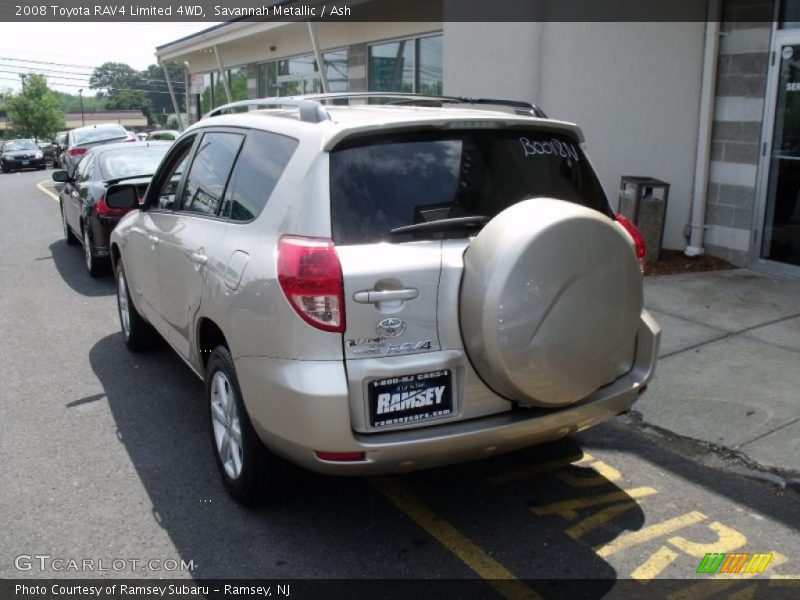 Savannah Metallic / Ash 2008 Toyota RAV4 Limited 4WD
