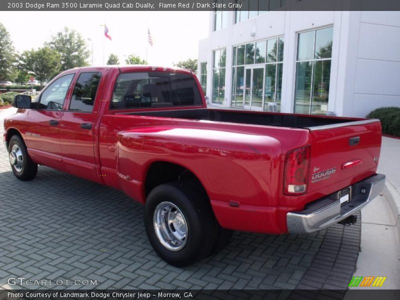 Flame Red / Dark Slate Gray 2003 Dodge Ram 3500 Laramie Quad Cab Dually