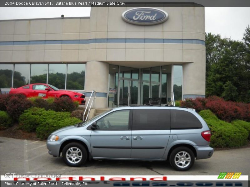 Butane Blue Pearl / Medium Slate Gray 2004 Dodge Caravan SXT