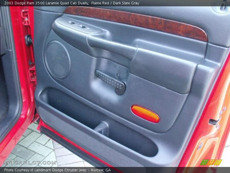 Flame Red / Dark Slate Gray 2003 Dodge Ram 3500 Laramie Quad Cab Dually