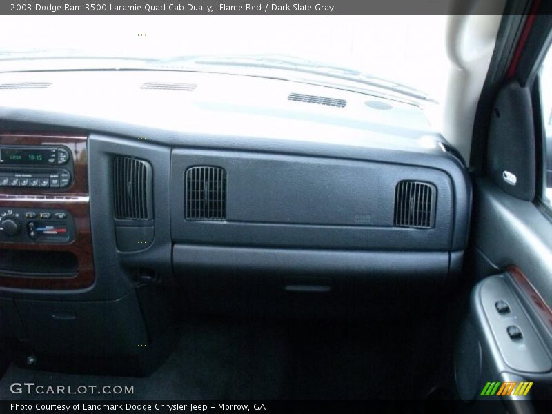 Flame Red / Dark Slate Gray 2003 Dodge Ram 3500 Laramie Quad Cab Dually
