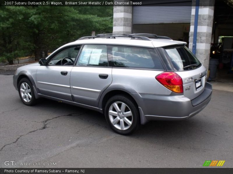 Brilliant Silver Metallic / Dark Charcoal Tweed 2007 Subaru Outback 2.5i Wagon