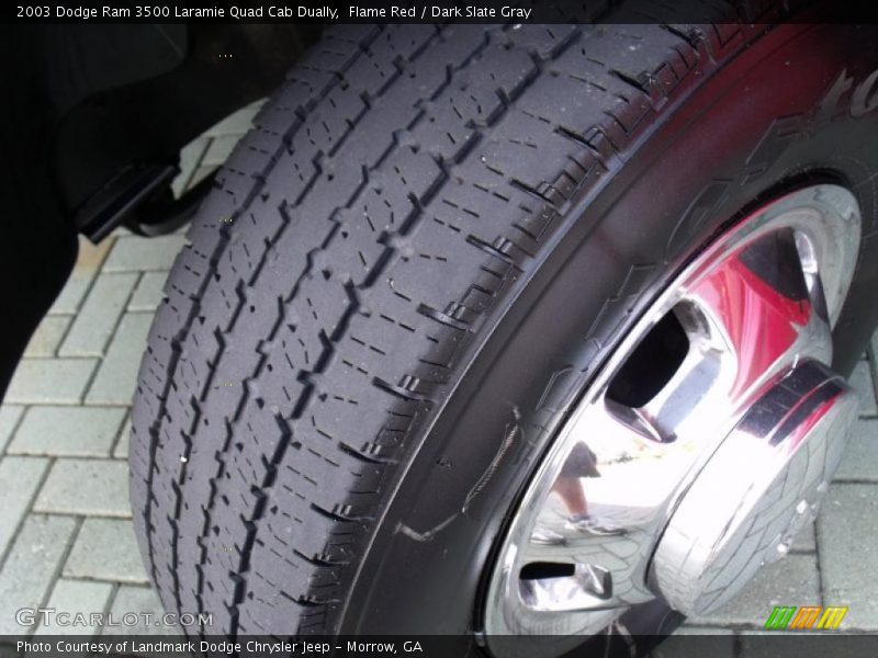 Flame Red / Dark Slate Gray 2003 Dodge Ram 3500 Laramie Quad Cab Dually