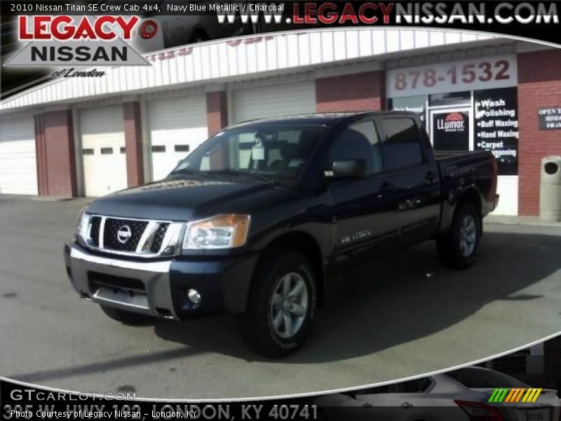 Navy Blue Metallic / Charcoal 2010 Nissan Titan SE Crew Cab 4x4