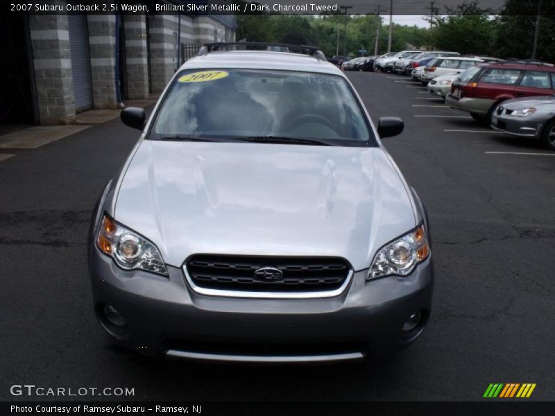 Brilliant Silver Metallic / Dark Charcoal Tweed 2007 Subaru Outback 2.5i Wagon