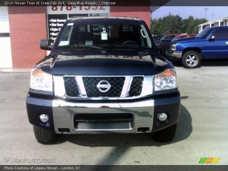 Navy Blue Metallic / Charcoal 2010 Nissan Titan SE Crew Cab 4x4