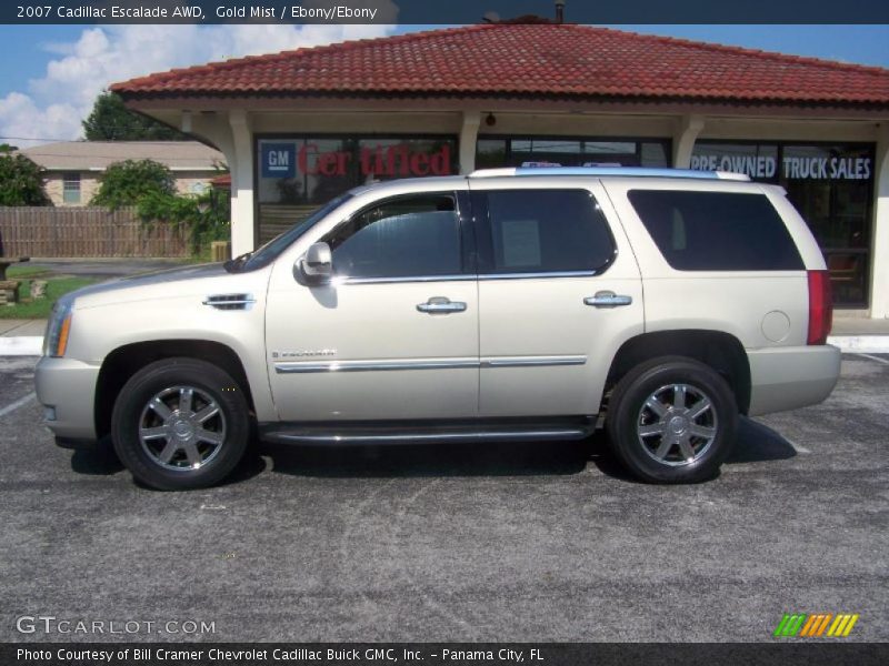 Gold Mist / Ebony/Ebony 2007 Cadillac Escalade AWD