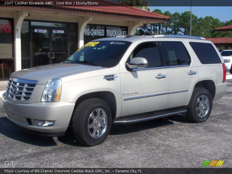 Gold Mist / Ebony/Ebony 2007 Cadillac Escalade AWD