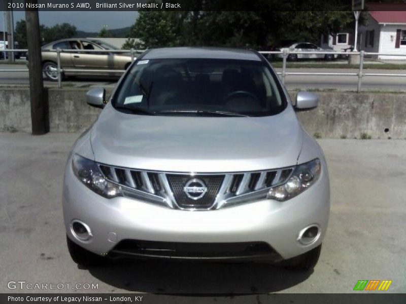 Brilliant Silver Metallic / Black 2010 Nissan Murano S AWD