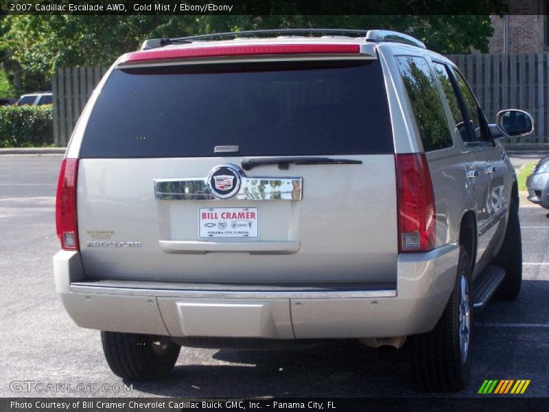 Gold Mist / Ebony/Ebony 2007 Cadillac Escalade AWD