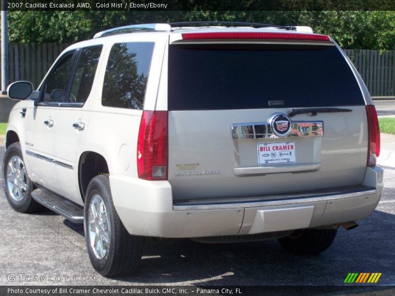 Gold Mist / Ebony/Ebony 2007 Cadillac Escalade AWD