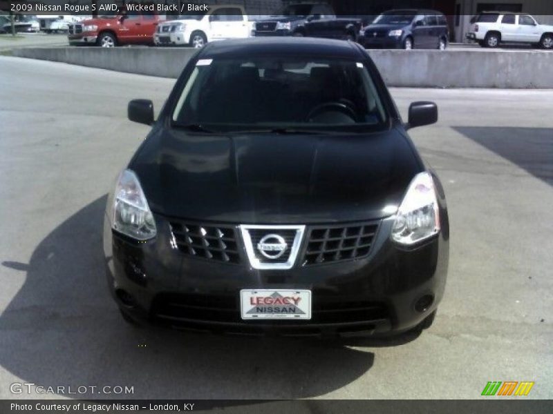 Wicked Black / Black 2009 Nissan Rogue S AWD