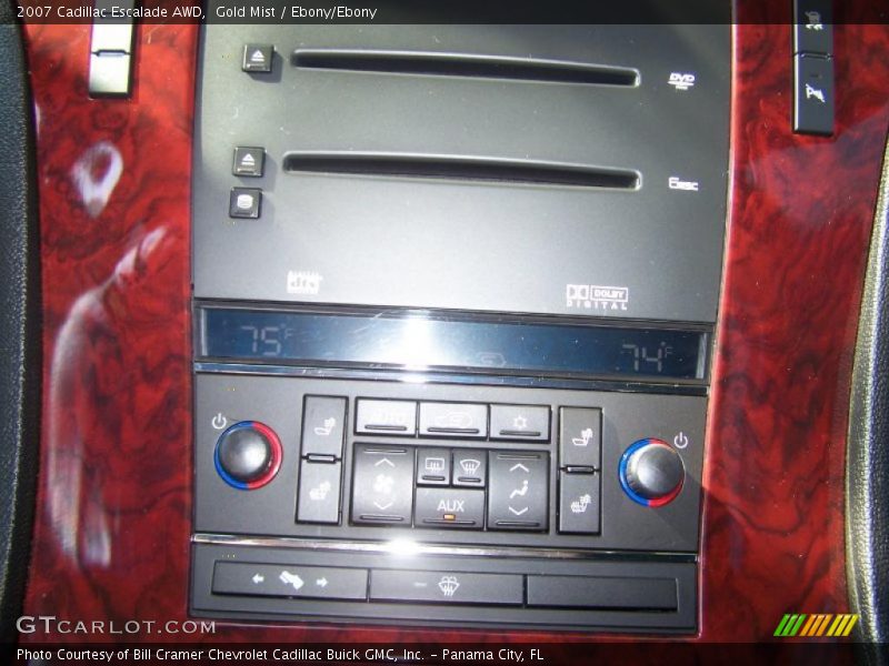 Gold Mist / Ebony/Ebony 2007 Cadillac Escalade AWD