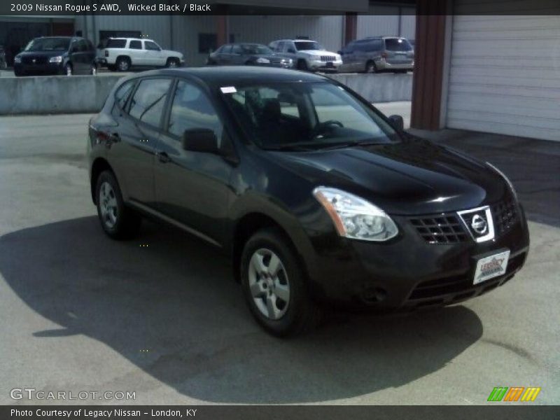 Wicked Black / Black 2009 Nissan Rogue S AWD