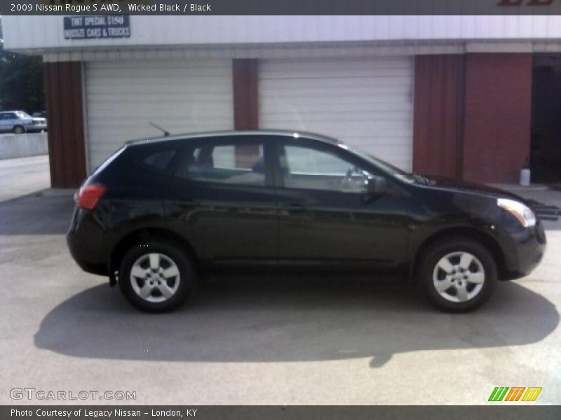 Wicked Black / Black 2009 Nissan Rogue S AWD