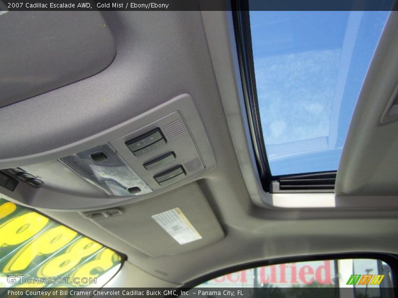 Gold Mist / Ebony/Ebony 2007 Cadillac Escalade AWD