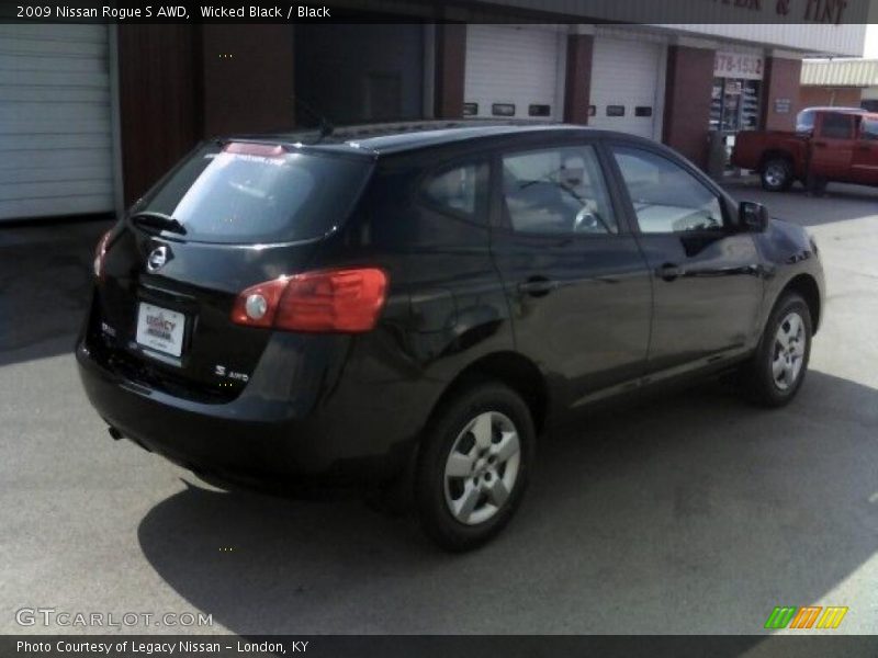 Wicked Black / Black 2009 Nissan Rogue S AWD