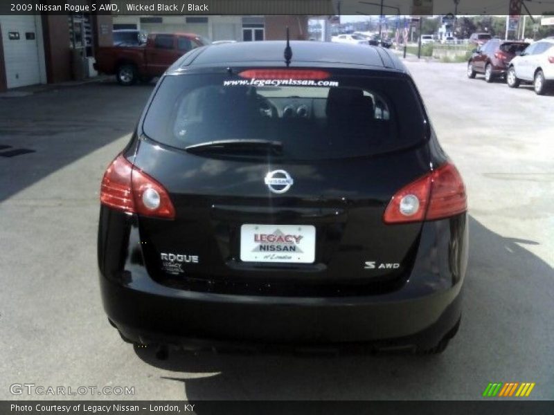 Wicked Black / Black 2009 Nissan Rogue S AWD