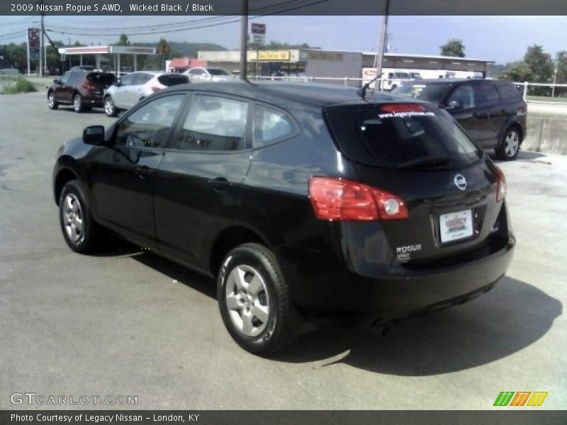 Wicked Black / Black 2009 Nissan Rogue S AWD