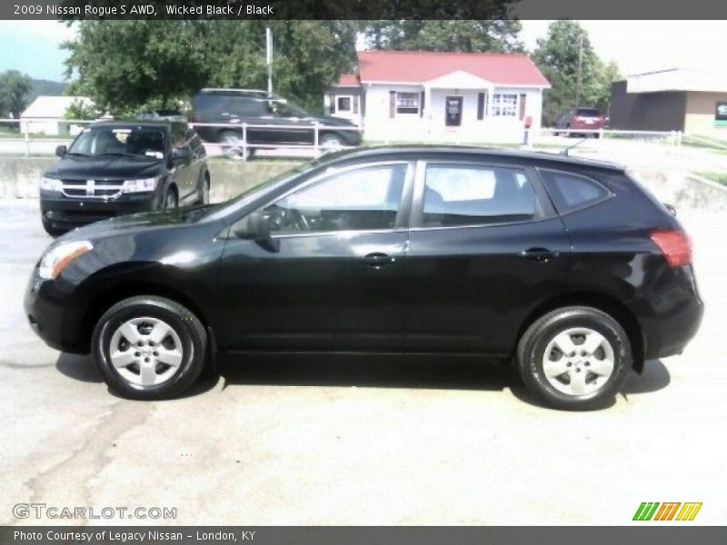 Wicked Black / Black 2009 Nissan Rogue S AWD