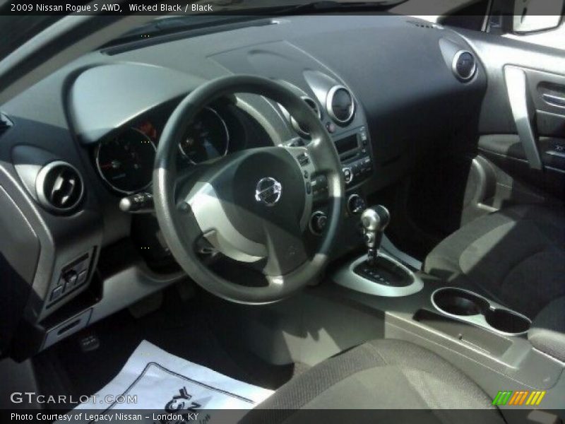 Wicked Black / Black 2009 Nissan Rogue S AWD