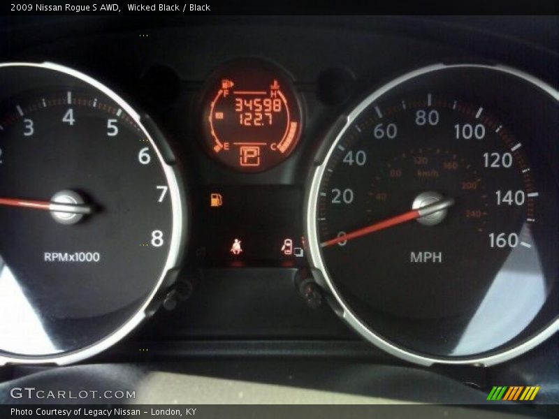 Wicked Black / Black 2009 Nissan Rogue S AWD