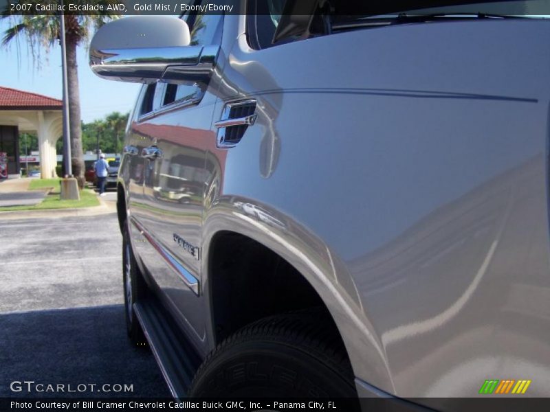 Gold Mist / Ebony/Ebony 2007 Cadillac Escalade AWD