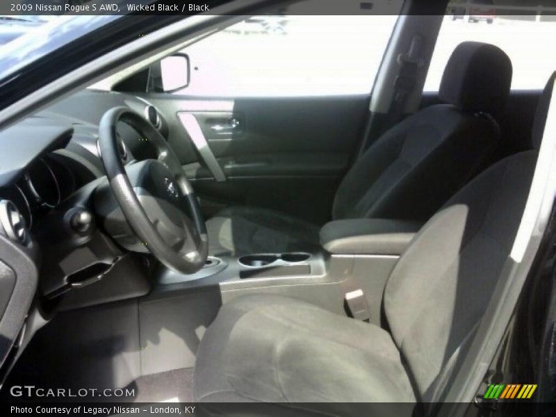 Wicked Black / Black 2009 Nissan Rogue S AWD