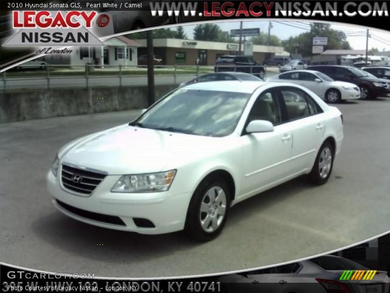 Pearl White / Camel 2010 Hyundai Sonata GLS